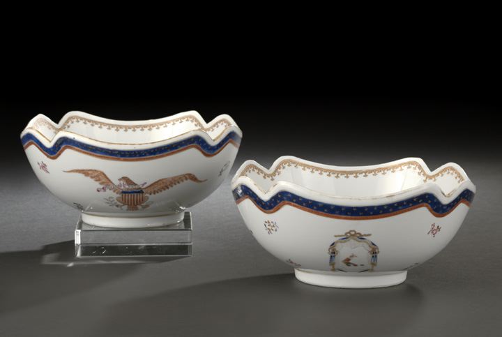 Appraisal: Pair of Chinese Export Porcelain Salad Bowls first half th