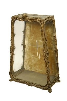 Appraisal: A th century giltwood and gesso table top vitrine of