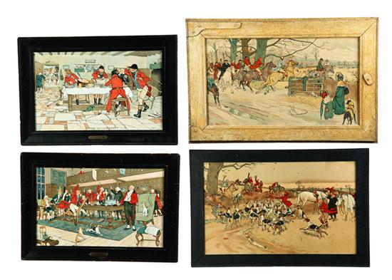 Appraisal: FOUR PRINTS BY CECIL ALDIN ENGLISH - Chromolithographs all ca