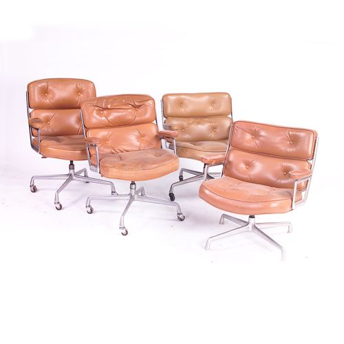 Appraisal: Four Charles Eames for Herman Miller Time Life chairs upholstered