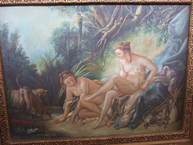 Appraisal: M Hennamy late th century Diana the huntress at her