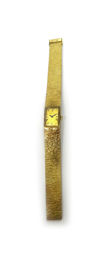 Appraisal: A lady's ct gold Bueche-Girod bracelet wristwatch the signed rectangular