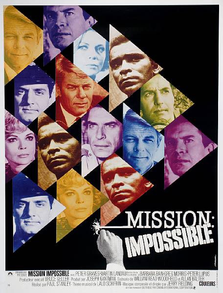 Appraisal: Mission Impossible Paramount French one-panel condition A- linen-backed x in