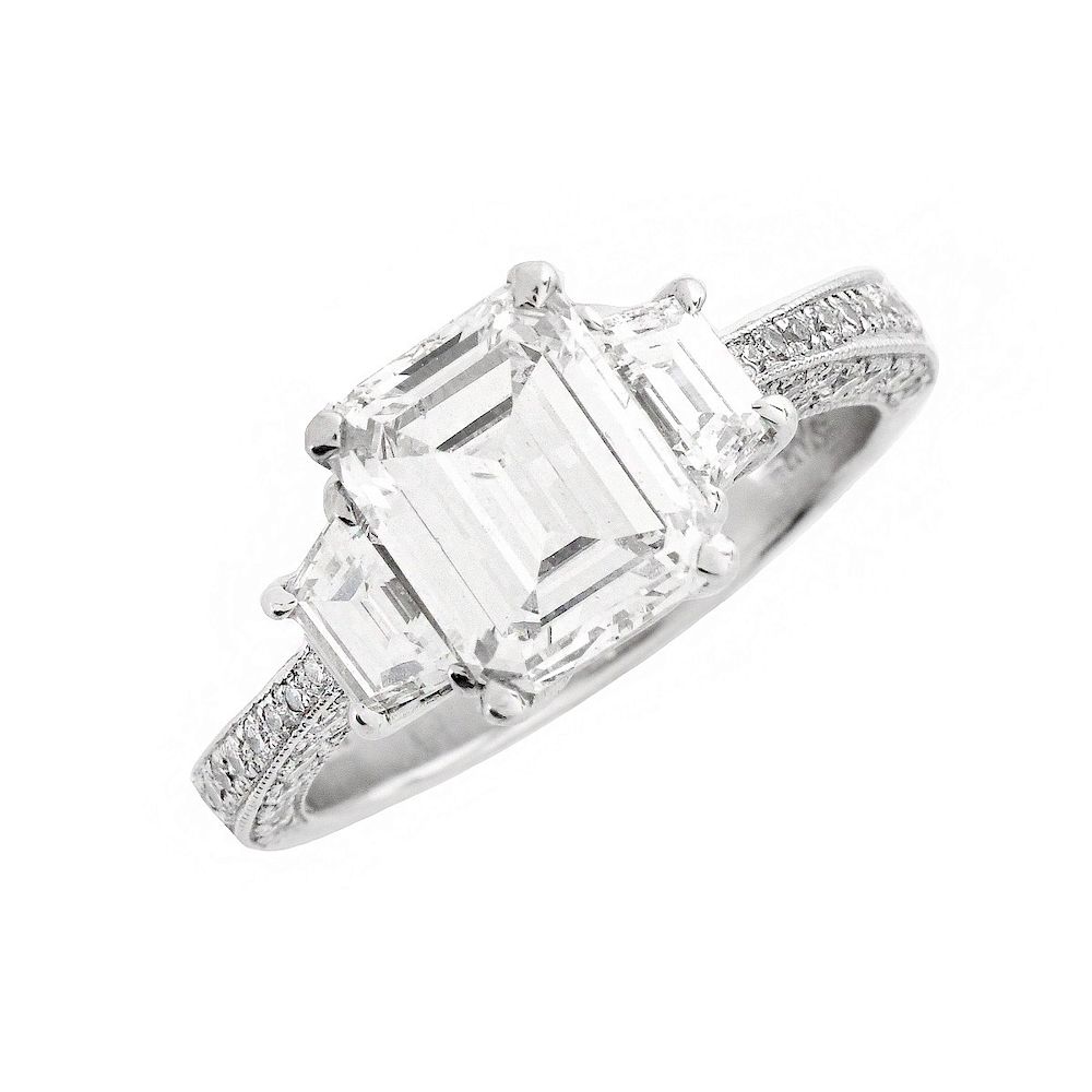 Appraisal: EGL ct Diamond Engagement Ring EGL Certified Carat Emerald Cut