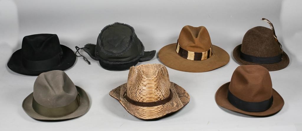 Appraisal: Lot includes Eric Javits python hat black Royal Stetson fedora