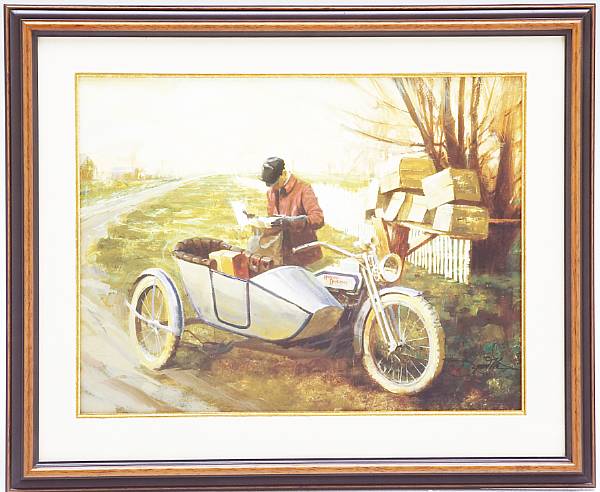 Appraisal: Special Delivery' after David Uhl framed print limited edition number