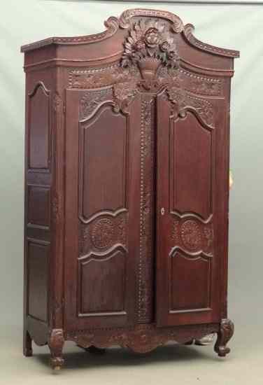 Appraisal: Contemporary carved two door armoire '' W '' D '