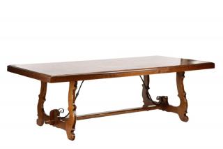 Appraisal: French Provincial Style Walnut Dining Table Continental late th century