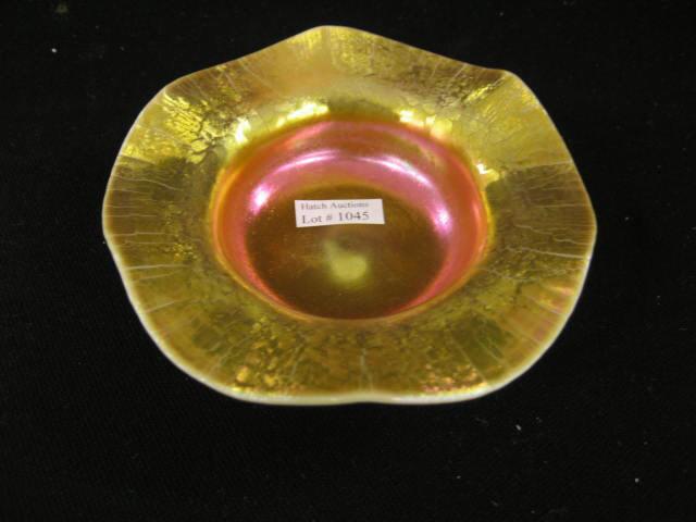 Appraisal: Steuben Art Glass Bowl aurene on calcite diameter unsigned excellent