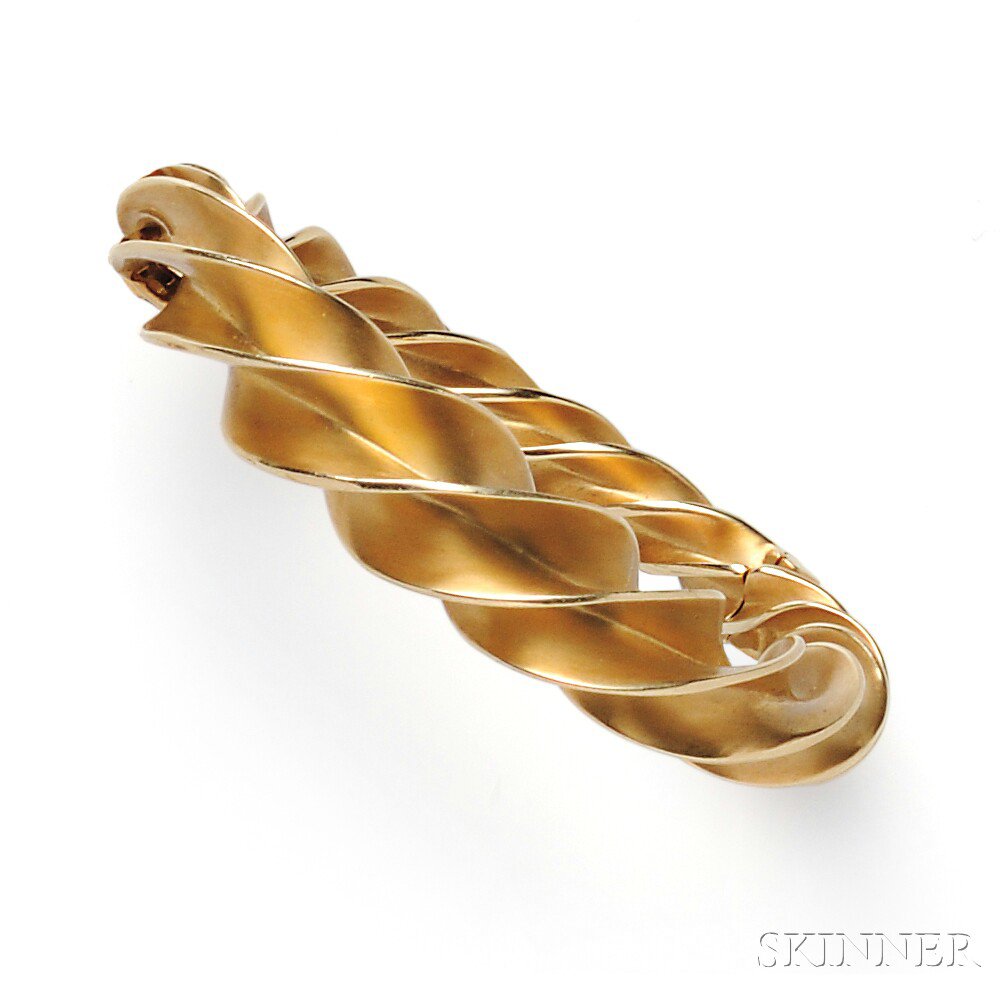 Appraisal: kt Gold Crazy Twist Bracelet Schlumberger Tiffany Co dwt interior