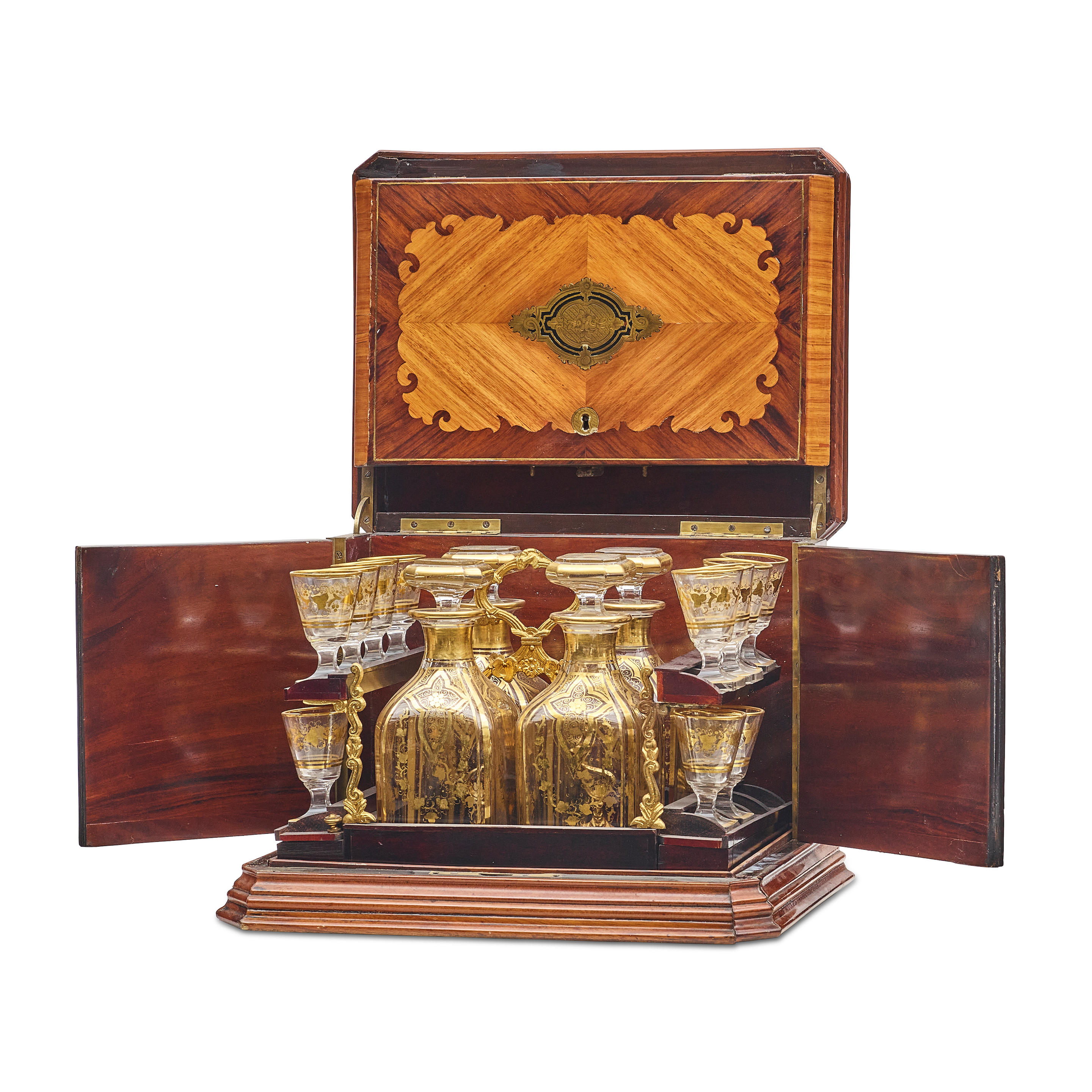 Appraisal: A NAPOLEON III GILT METAL INSET MAHOGANY AND FRUITWOOD TANTALUSLATE