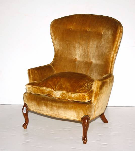 Appraisal: A Louis XV style upholstered armchair height in width in