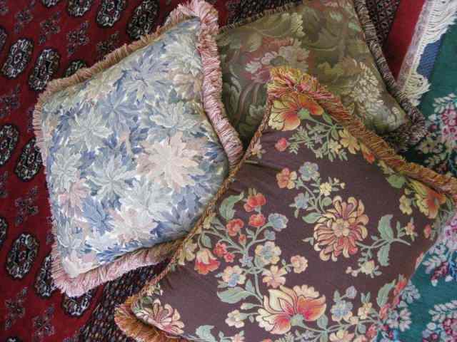 Appraisal: Lot of Floral Brocade Pillows