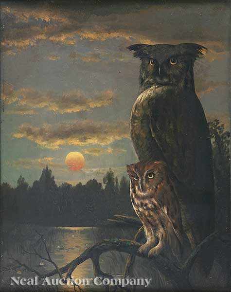 Appraisal: Joseph Rusling Meeker American Louisiana - Great Horned Owl and