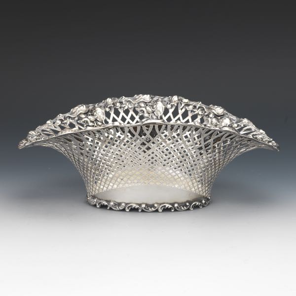 Appraisal: STERLING SILVER BASKET H x W x D Sterling silver