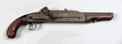 Appraisal: Experimental super imposed charge flintlock pistol marked Tryon Philadelphia with