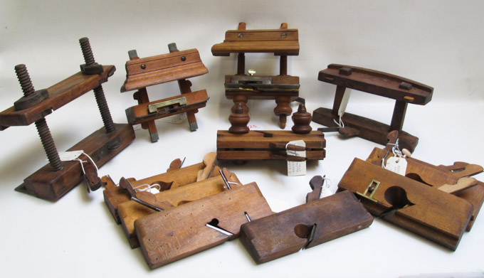 Appraisal: COLLECTION OF TWELVE WOOD PLANES three are plow type by