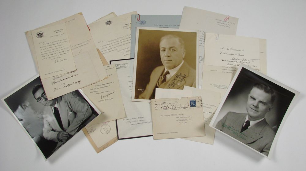 Appraisal: LARGE LOT OF PHOTOGRAPHS LETTERS AND NOTES Consisting of s