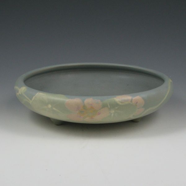 Appraisal: Weller Hudson Light footed low bowl with floral decoration Marked