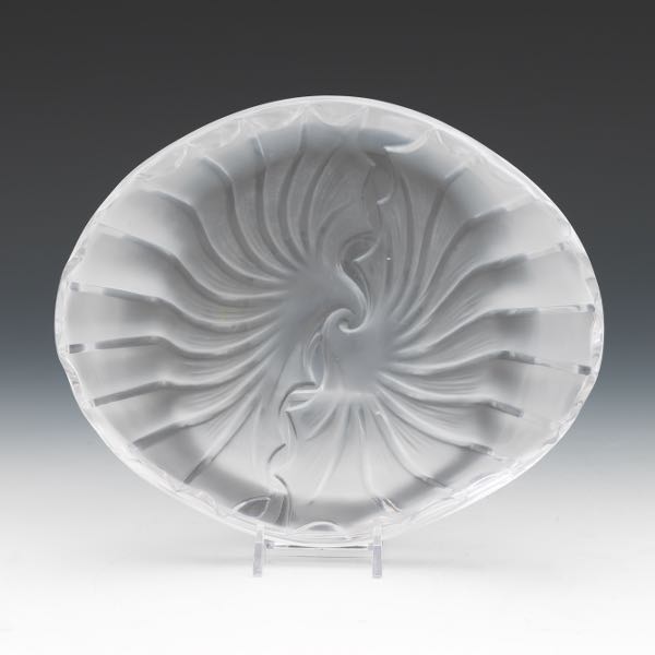 Appraisal: LALIQUE CLEAR AND FROSTED CRYSTAL BOWL NANCY PATTERN x x