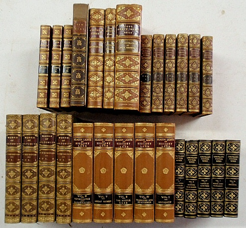 Appraisal: - Books- leather-bound books to include volumes Longfellow s Poetical