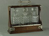 Appraisal: LIQUOR CADDY - SILVER MOUNTED OAK LIQUOR CADDY CIRCA ENGLISH