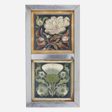 Appraisal: Auguste Delaherche TILES SET OF TWO France c glazed stoneware