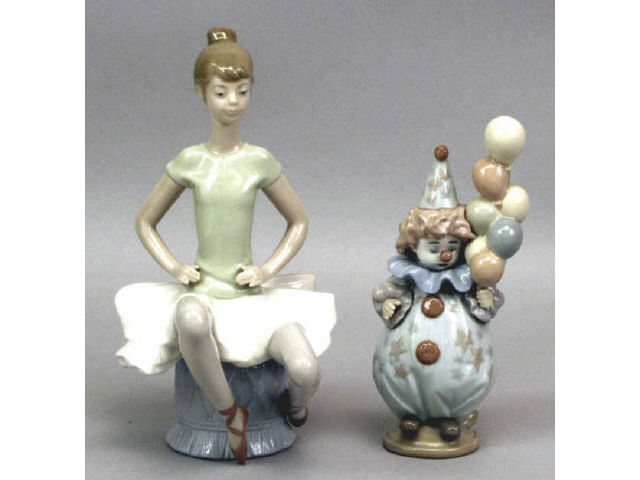 Appraisal: Lladro collection of figurines includes Laura and little clown both