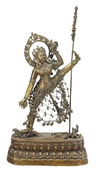 Appraisal: A Himalayan large bronze figure of a dakini th th