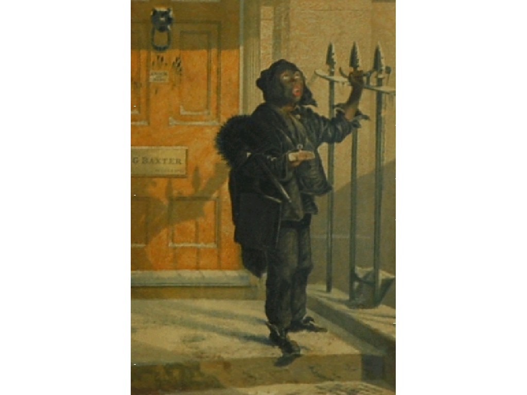 Appraisal: BAXTER PRINT nineteenth century Chimney sweep 'morning call' x cm