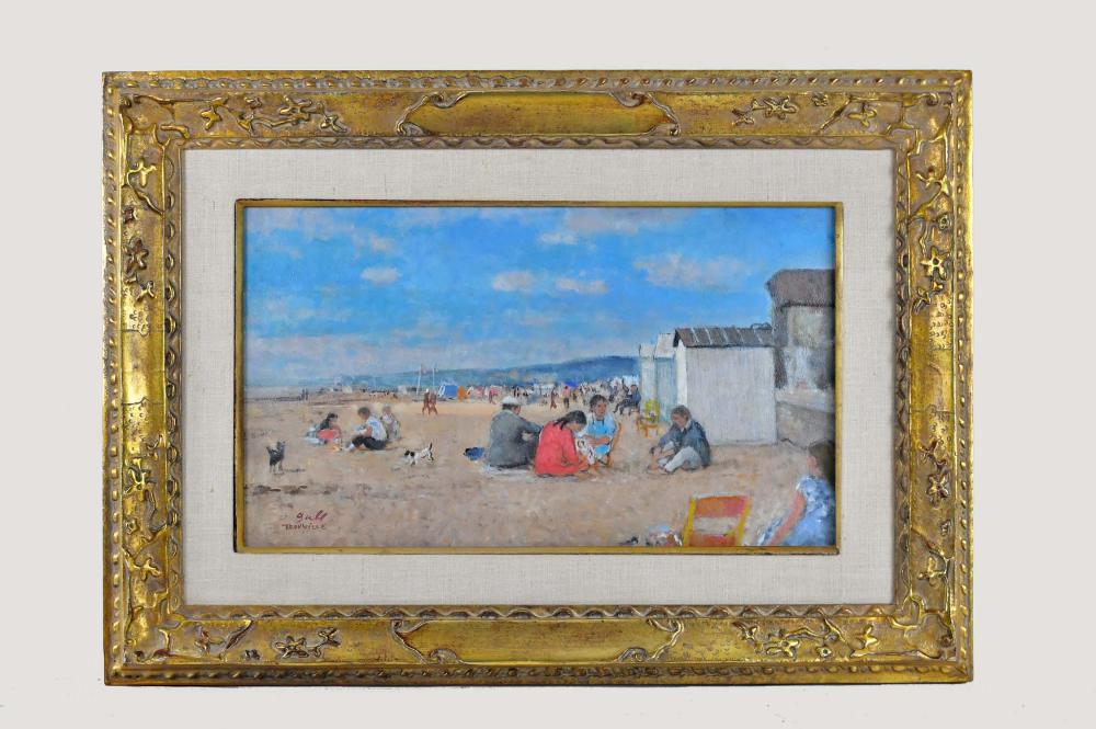 Appraisal: FRANCOIS GALL FRENCH - PAINTINGFigures on the Beach Signed F