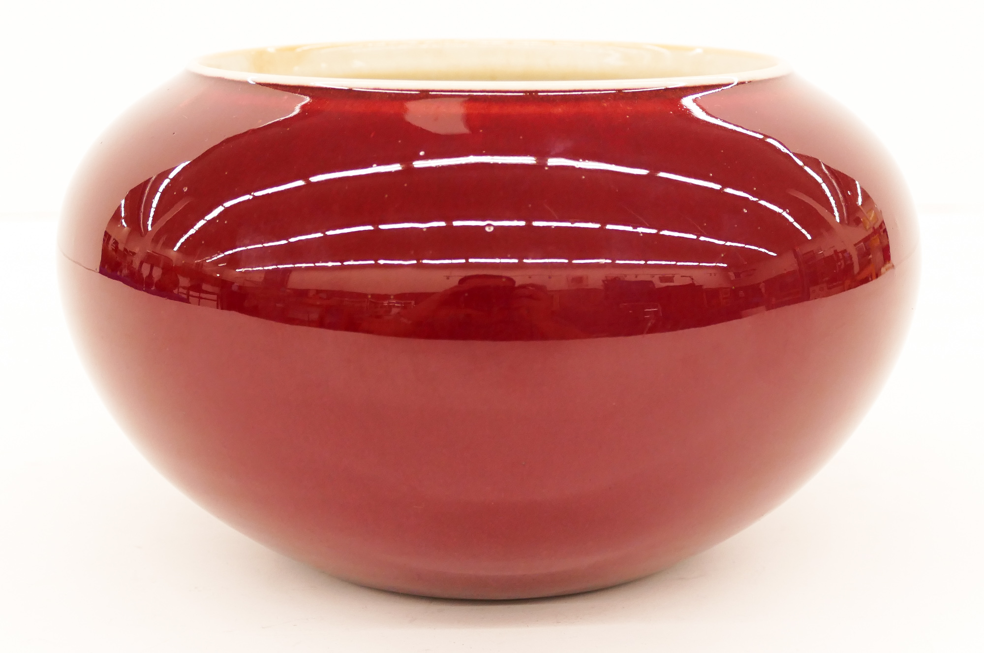 Appraisal: Chinese Qing Republic Oxblood Porcelain Bowl ''x '' A deep