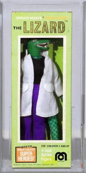 Appraisal: Mego Superheroes Lizard Action Figure Description Window box ID Condition