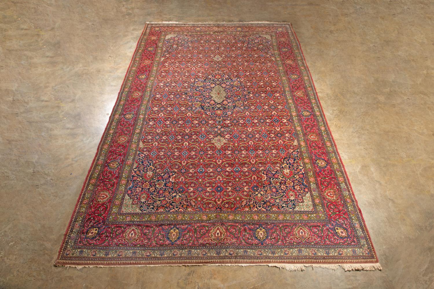 Appraisal: PALACE SIZE HAND KNOTTED PERSIAN TABRIZ X Palace size hand