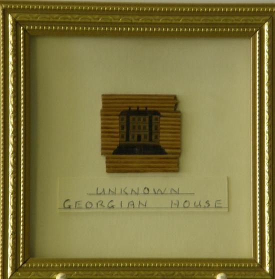 Appraisal: Tunbridge Ware picture of an unknown Georgian House PROVENANCE Alan