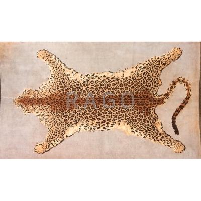 Appraisal: DESIGNER Leopard design wool area rug th c x Condition