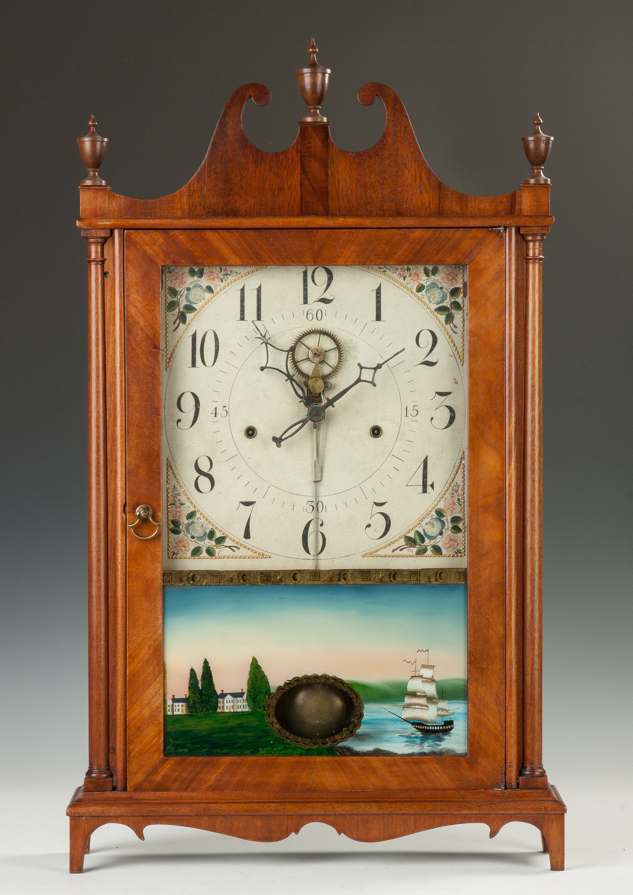 Appraisal: Rare Eli Terry Pillar and Scroll Shelf Clock C Type