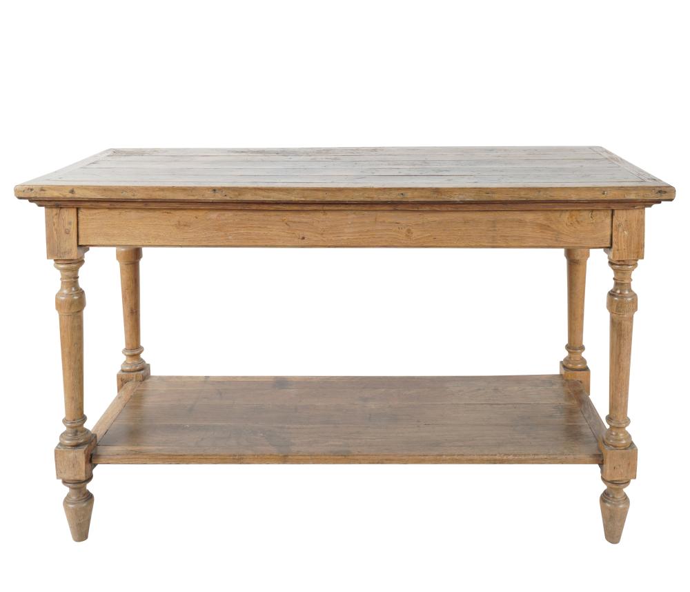 Appraisal: RUSTIC-STYLE SOFA TABLE th century inches wide inches deep inches