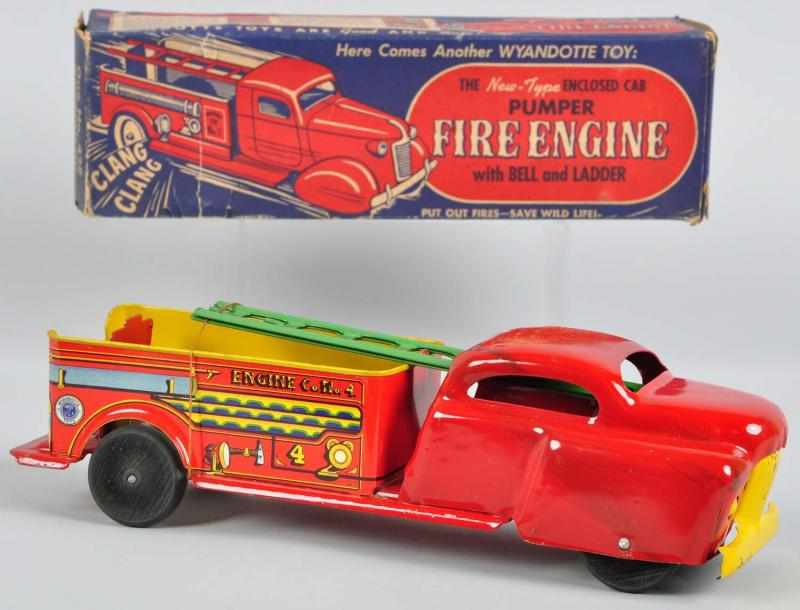 Appraisal: Pressed Steel Wyandotte Pumper Fire Engine Toy Description American Original