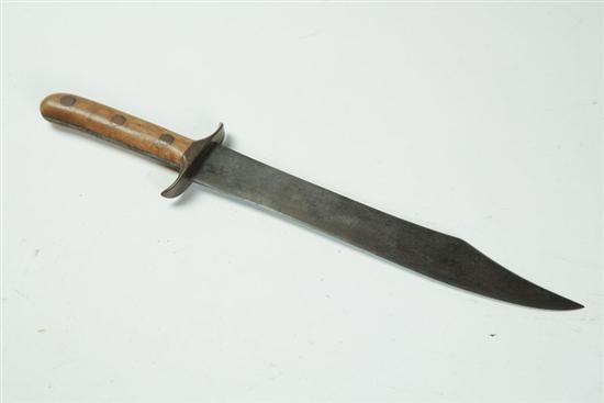 Appraisal: KNIFE American nd half- th century Bowie knife with brass