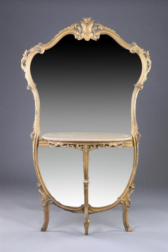 Appraisal: CONTINENTAL LATE VICTORIAN PIER MIRROR late th early th century