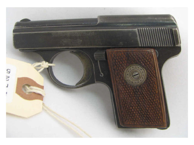 Appraisal: Carl Walther Model semi-automatic acp caliber with wood grips includes