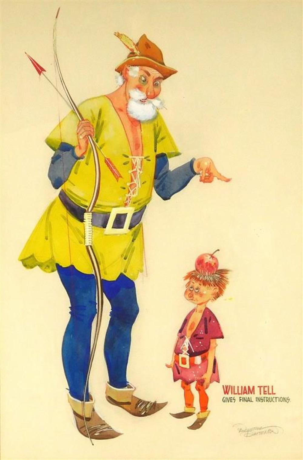 Appraisal: ILLUSTRATION Russell Patterson American - William Tell and His Son