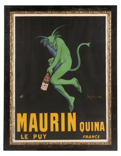 Appraisal: Leonetto Capiello Maurin Quina advertisement poster featuring a green devil