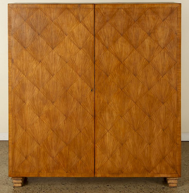 Appraisal: JEAN MICHEL FRANK STYLE DOOR CABINET A Jean Michel Frank