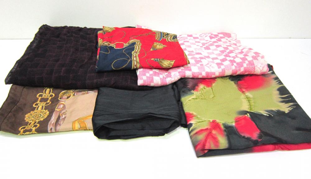 Appraisal: A VARIETY OF DESIGNER SCARVES A VARIETY OF DESIGNER SCARVES