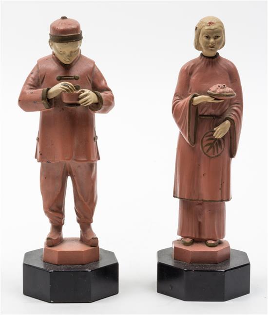 Appraisal: Sale Lot A Pair of Tin Figures one a male