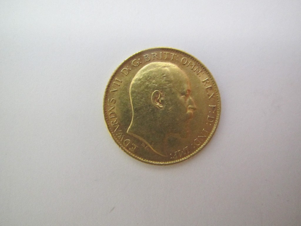 Appraisal: An Edward VII gold half sovereign dated