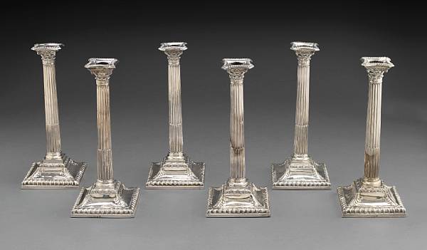 Appraisal: A George III silver assembled and matching set of six