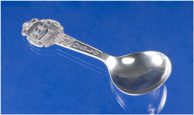 Appraisal: A Norwegian Silver Spoon With Fig Shaped Bowl The Stem